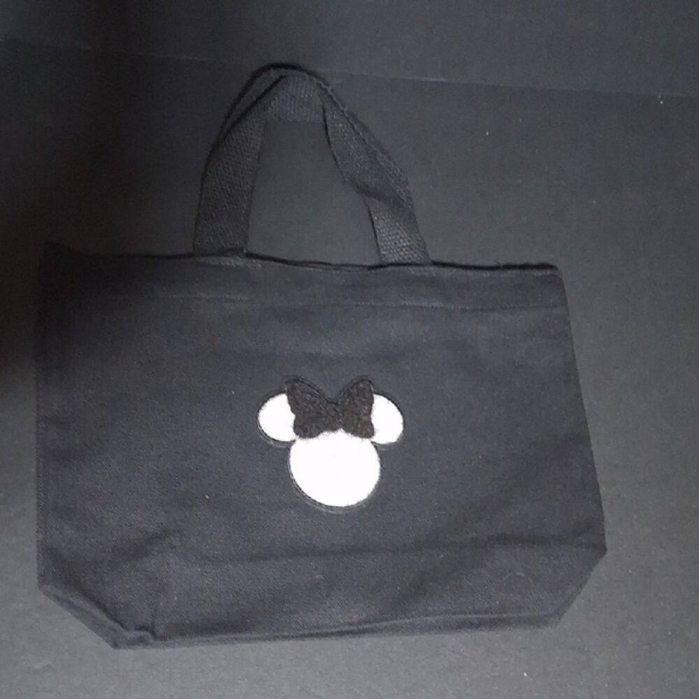 Black Tote Bag with Mouse Design